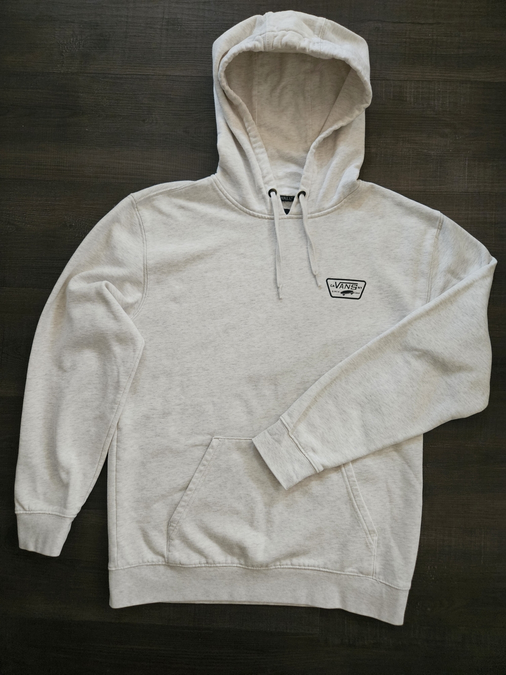 Vans Off The Wall Full Patched II Pullover Hoodie Men's Medium Heather Gray Skat